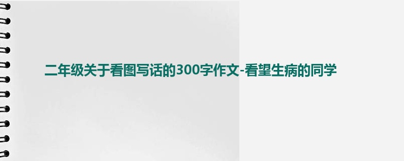 二年级关于看图写话的300字作文-看望生病的同学