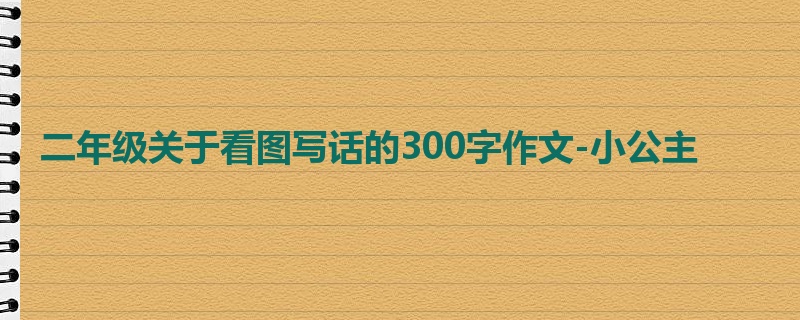 二年级关于看图写话的300字作文-小公主