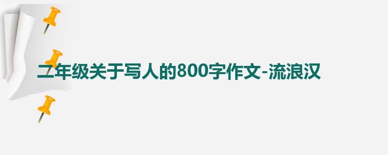 二年级关于写人的800字作文-流浪汉