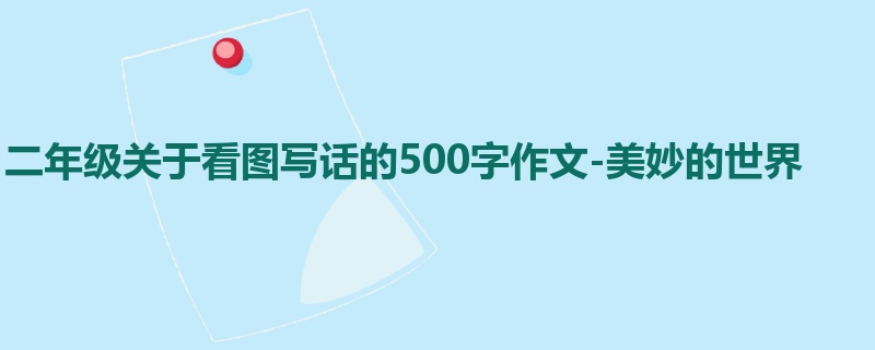 二年级关于看图写话的500字作文-美妙的世界