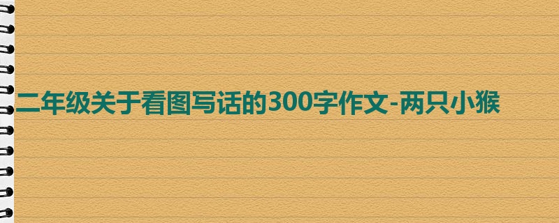 二年级关于看图写话的300字作文-两只小猴