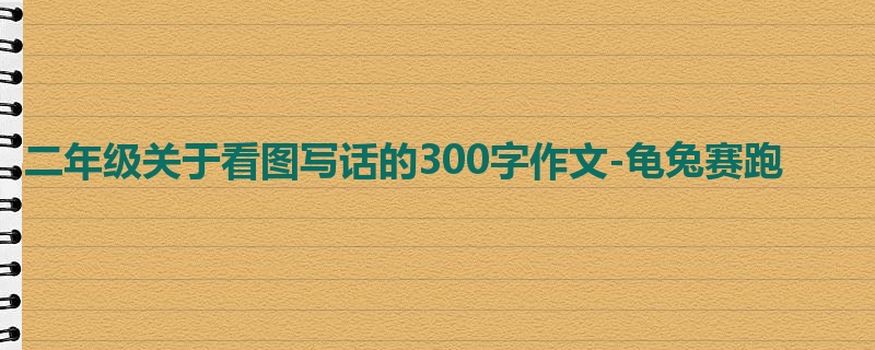 二年级关于看图写话的300字作文-龟兔赛跑