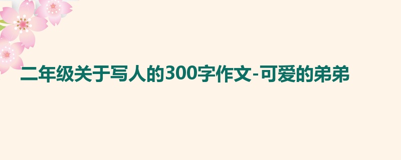 二年级关于写人的300字作文-可爱的弟弟