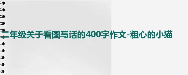 二年级关于看图写话的400字作文-粗心的小猫