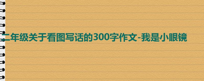 二年级关于看图写话的300字作文-我是小眼镜