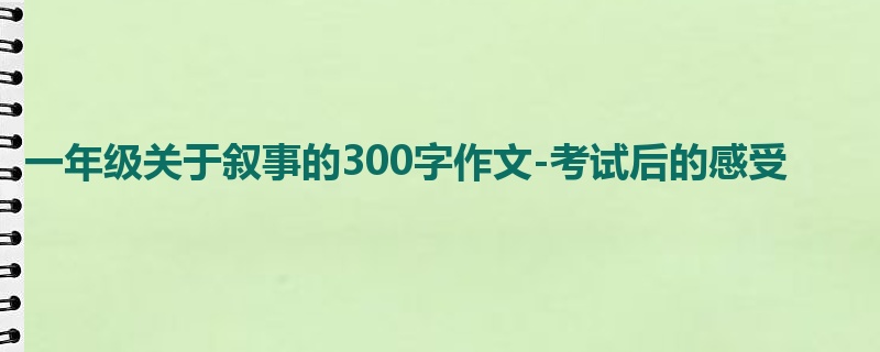 一年级关于叙事的300字作文-考试后的感受