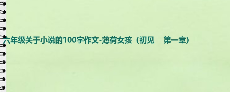 六年级关于小说的100字作文-薄荷女孩（初见    第一章）