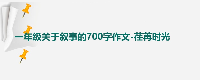 一年级关于叙事的700字作文-荏苒时光