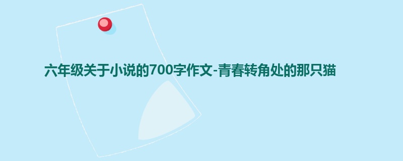 六年级关于小说的700字作文-青春转角处的那只猫