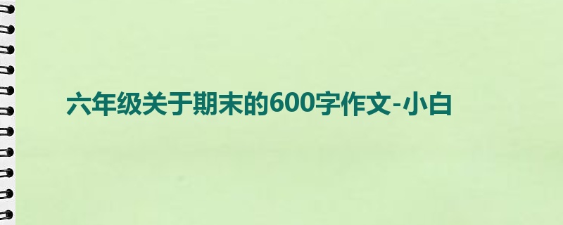 六年级关于期末的600字作文-小白