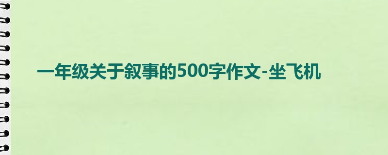 一年级关于叙事的500字作文-坐飞机