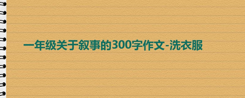 一年级关于叙事的300字作文-洗衣服