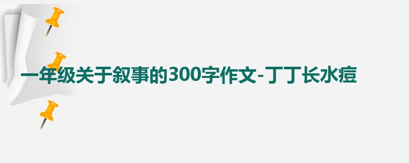 一年级关于叙事的300字作文-丁丁长水痘