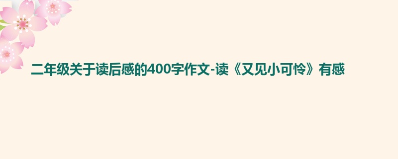 二年级关于读后感的400字作文-读《又见小可怜》有感