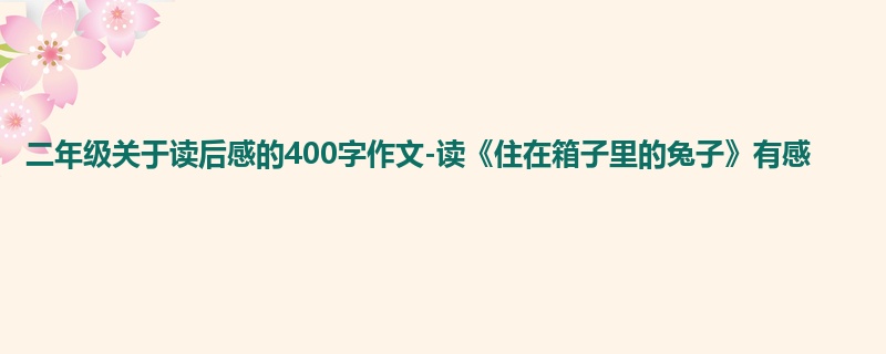 二年级关于读后感的400字作文-读《住在箱子里的兔子》有感