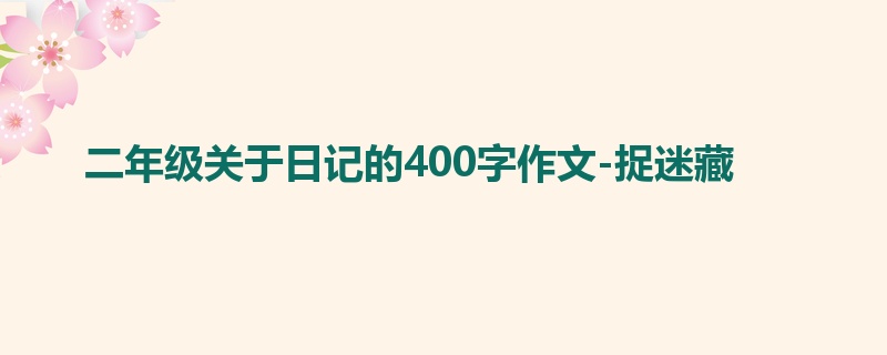 二年级关于日记的400字作文-捉迷藏