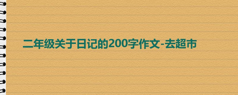 二年级关于日记的200字作文-去超市