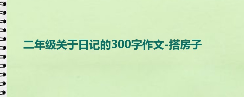 二年级关于日记的300字作文-搭房子