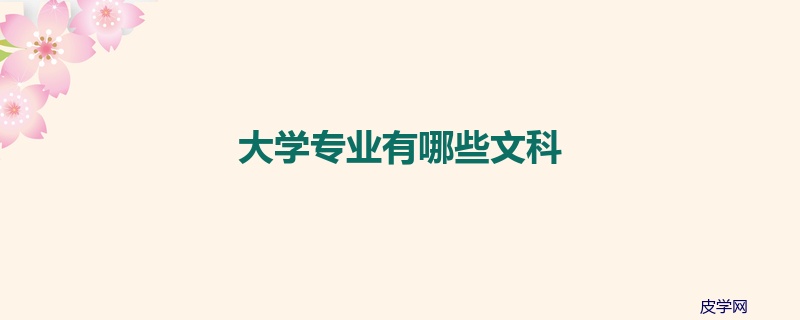 大学专业有哪些文科