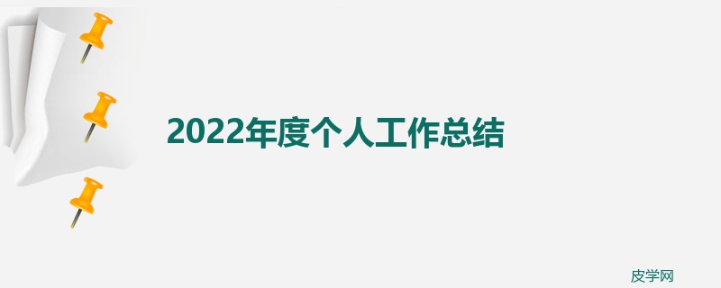 2022年度个人工作总结