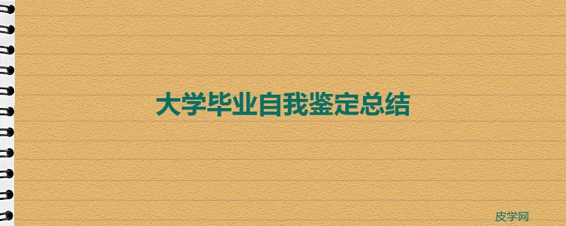 大学毕业自我鉴定总结