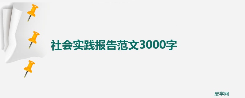 社会实践报告范文3000字