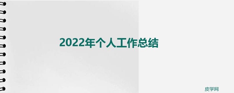 2022年个人工作总结