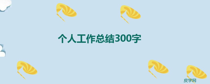 个人工作总结300字