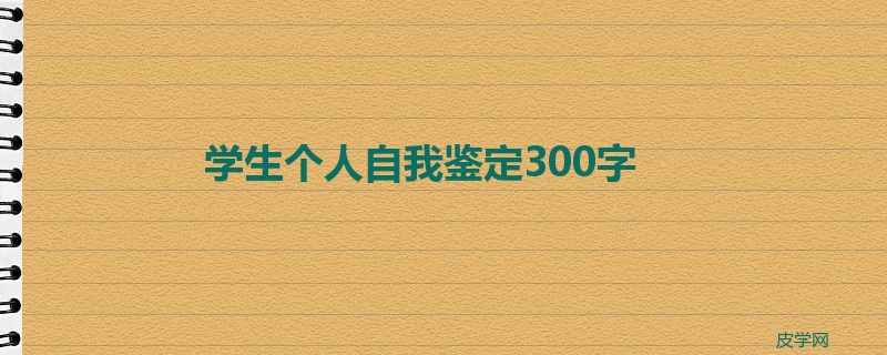 学生个人自我鉴定300字