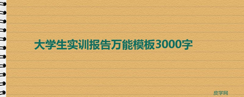 大学生实训报告万能模板3000字