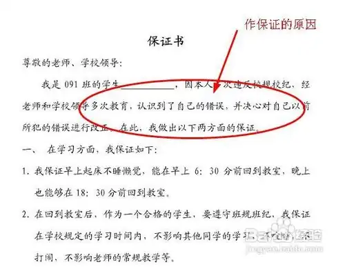 保证书怎么写