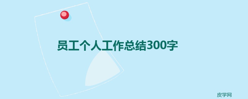 员工个人工作总结300字