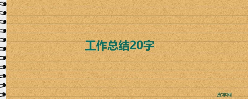 工作总结20字