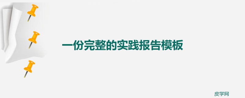 一份完整的实践报告模板