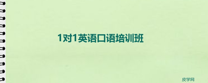 1对1英语口语培训班