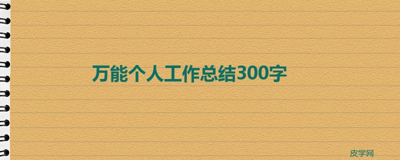 万能个人工作总结300字