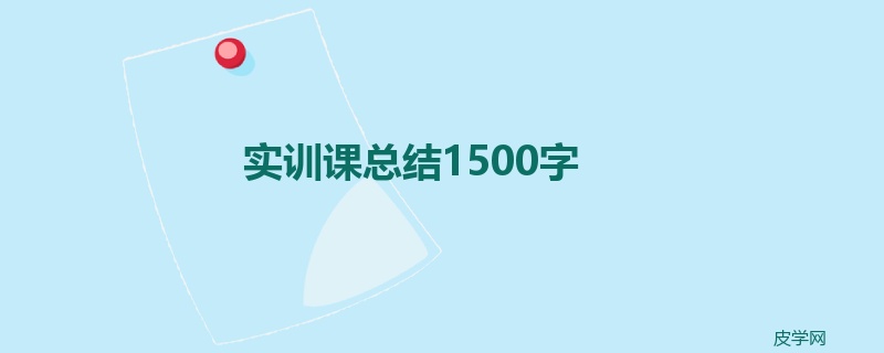 实训课总结1500字