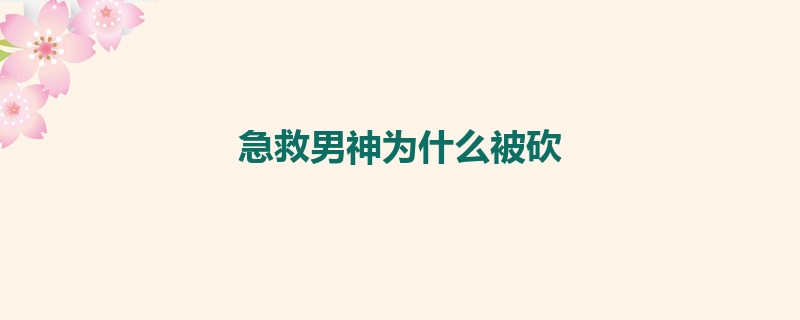 急救男神为什么被砍