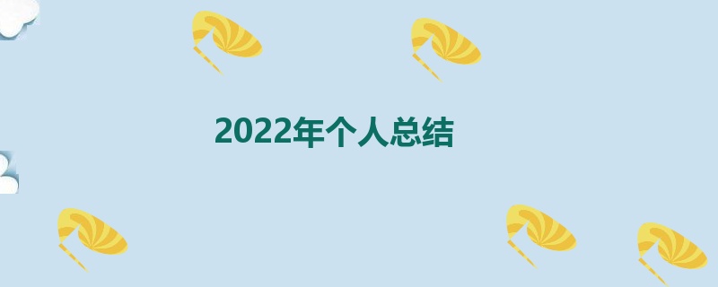 2022年个人总结