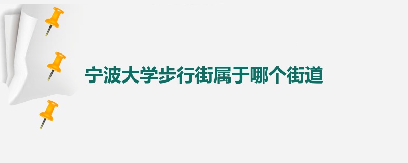 宁波大学步行街属于哪个街道