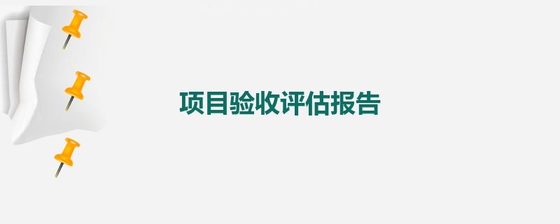 项目验收评估报告