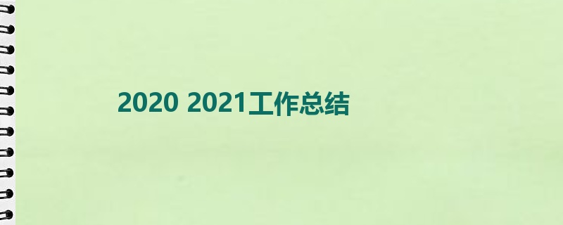 2020 2021工作总结