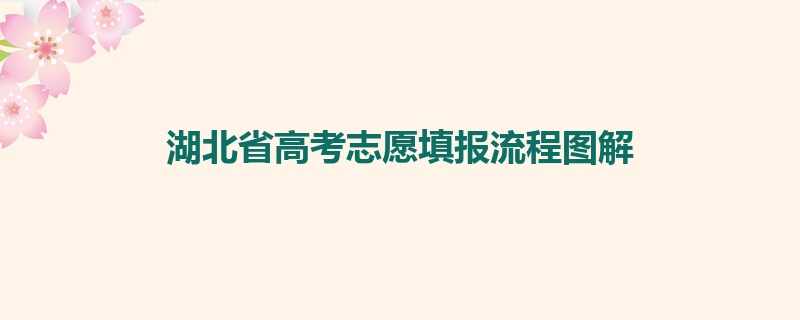 湖北省高考志愿填报流程图解